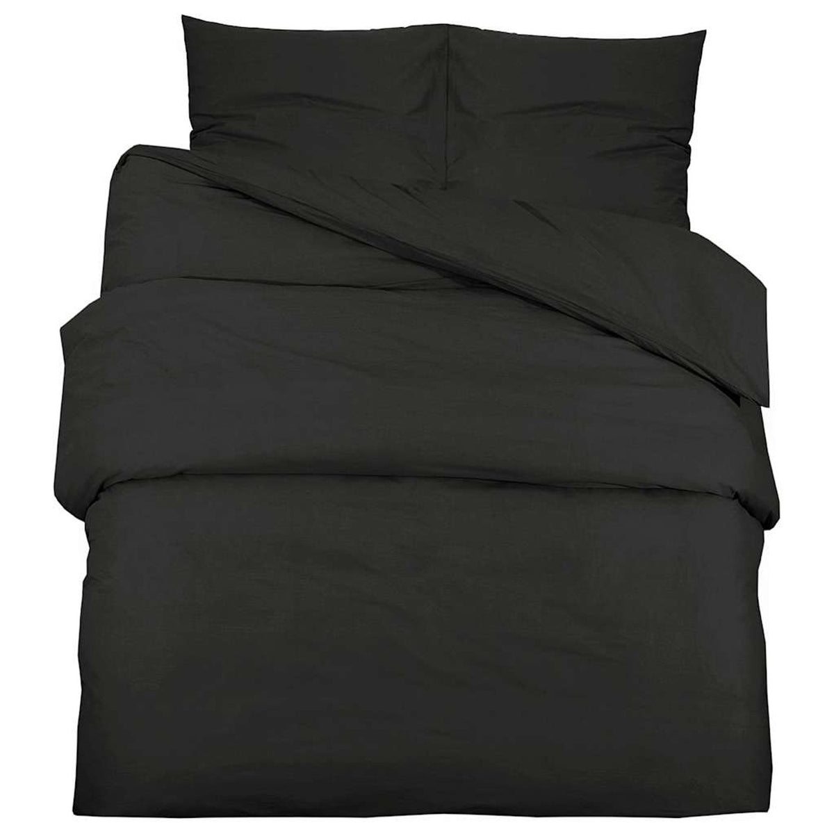 Duvet Cover Cotton Black 200 x 140 cm Bedding Bed Linen Bedroom Variant 3