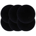 Placemats Plain Round Cotton Black Floor Mat Home Non Slip Placemat 6 pcs