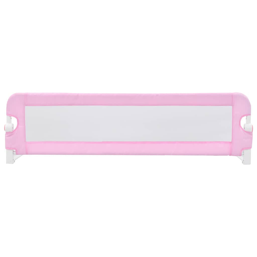 Toddler Safety Bed Rail Polyester Pink 120 x 40.5 x 42 cm Child Bed Guard 5x42cm