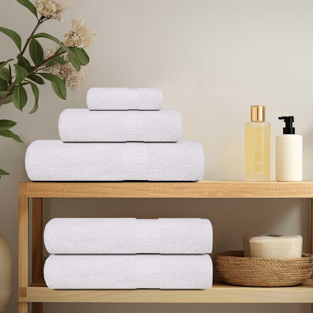 Towel Cotton White 100 x 50 cm Bathroom Bath Linen Home Towels 10 pcs Hand