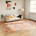 Rug Polyester Multicolour 190 x 0.4 x 300 cm Floor Mat Home Decor Variant 2