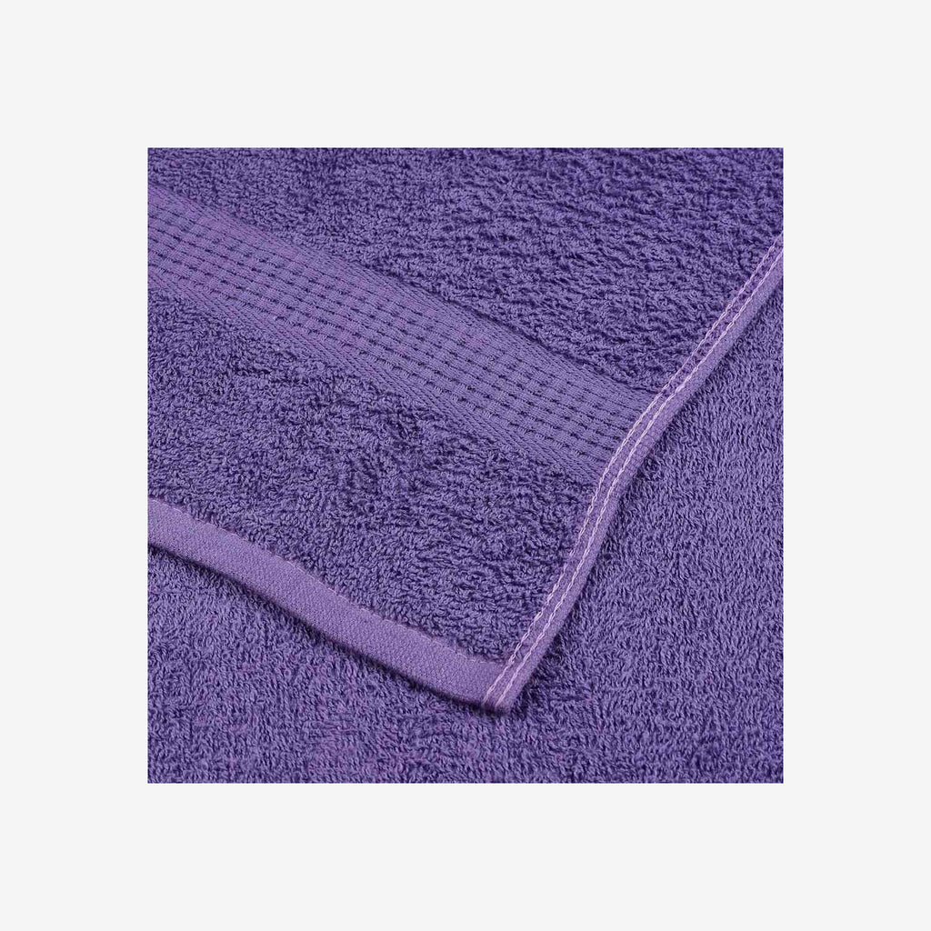 Towel Cotton Purple 50 x 100 cm Bathroom Bath Linen Home Bath Towels &