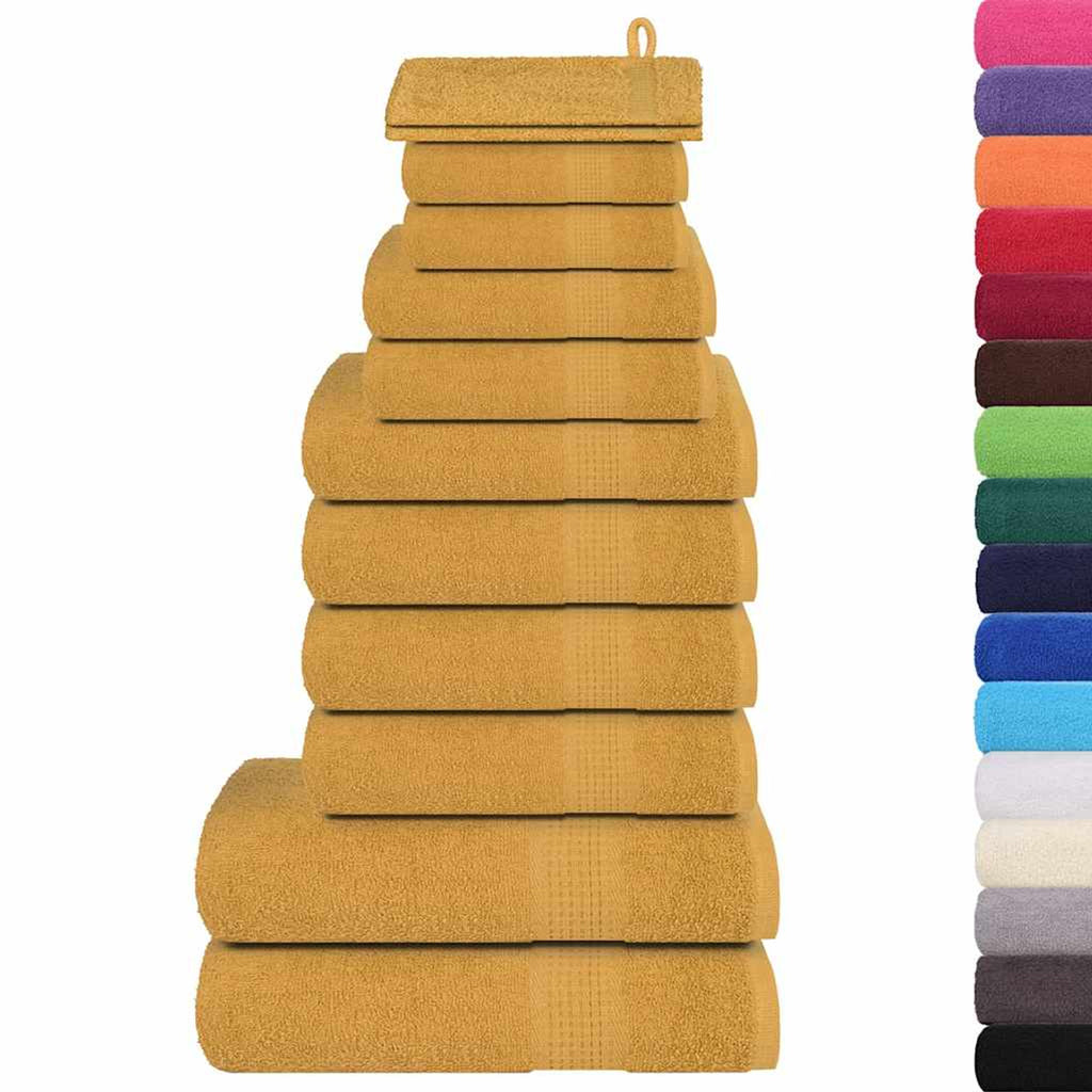 Towel Cotton Gold 15 x 21 cm Bathroom Bath Linen Home Bath Towels & Flannels