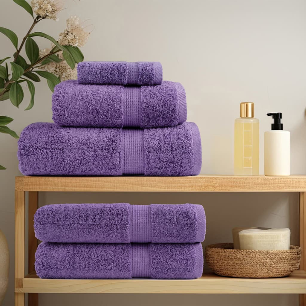 Towel Cotton Purple 50 x 30 cm Bathroom Bath Linen Home Towels 10 Variant 2