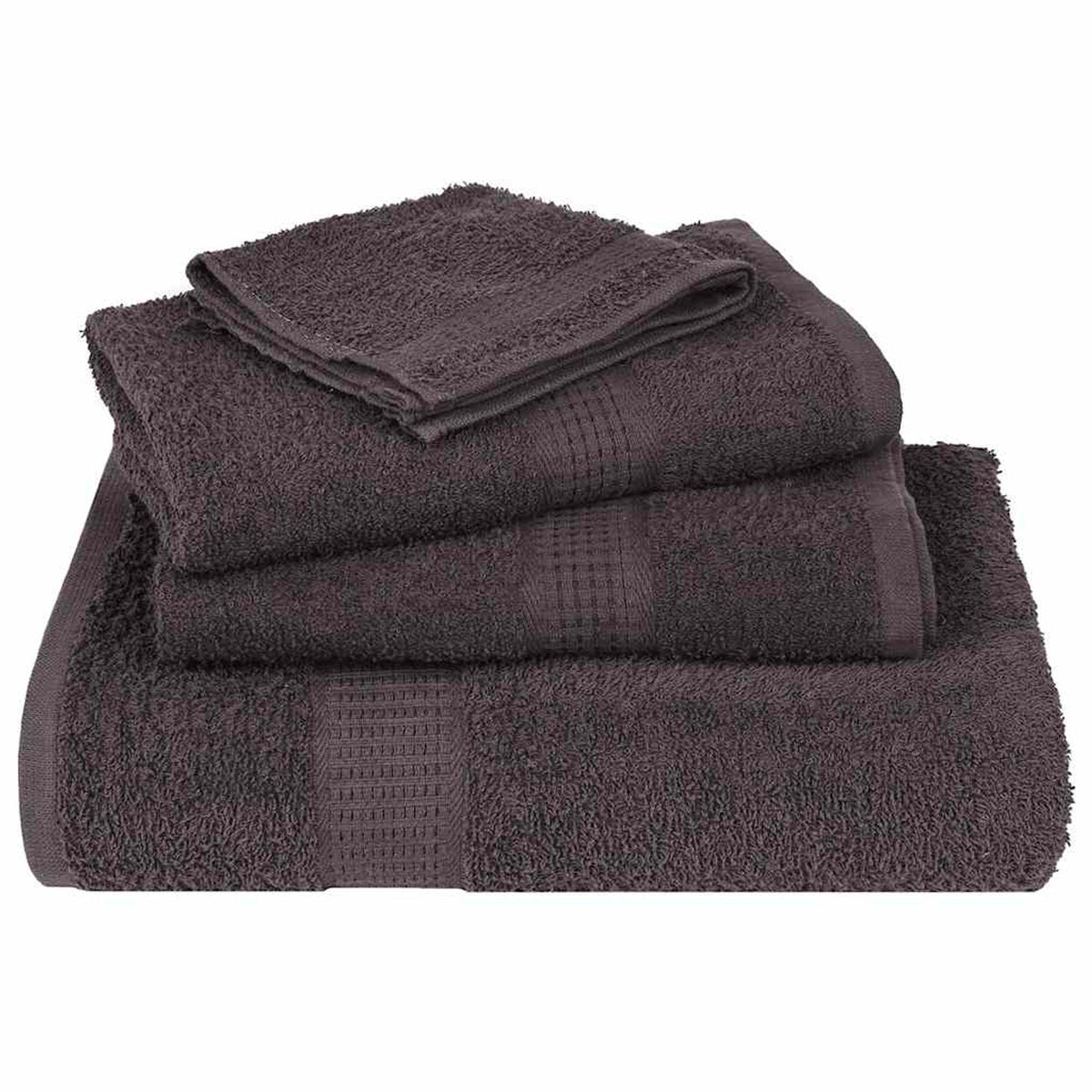 Towel Cotton Anthracite 50 x 30 cm Bathroom Bath Linen Home Towels 10 pcs