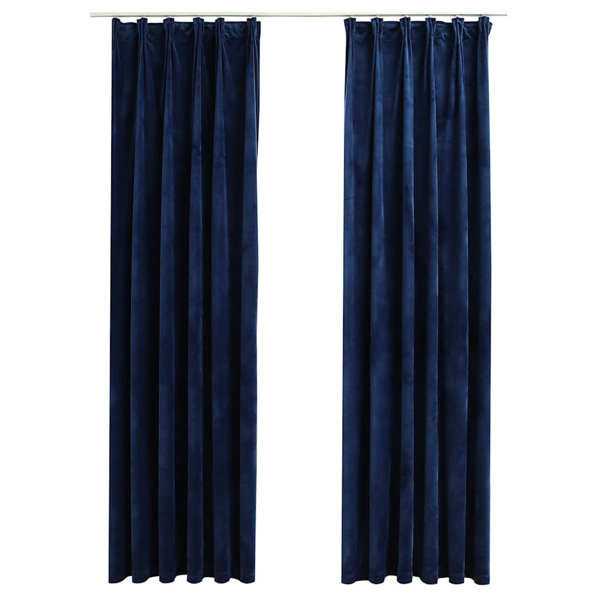 Blackout Curtain Velvet Dark Blue 140 x 245 cm Window Dressing Variant 2