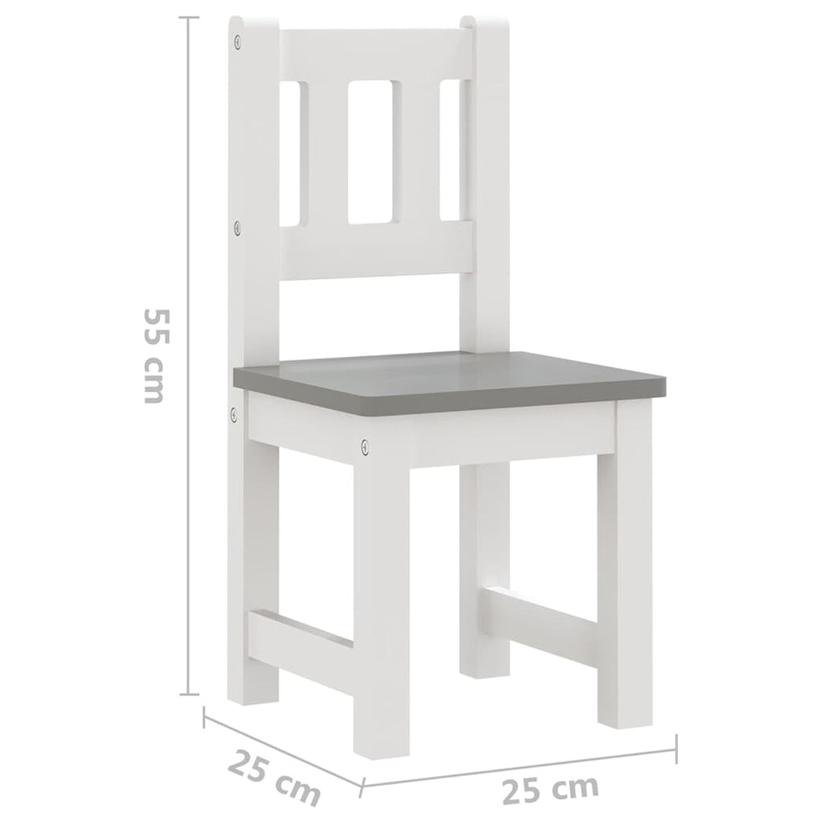 Table Mdf White 60 x 50 x 48 cm Furniture Home Dining Baby Toddler Variant 3