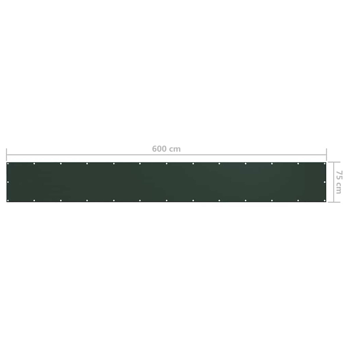 Balcony Screen Dark Oxford Fabric Dark Green Waterproof UV Resistant 75 x 600