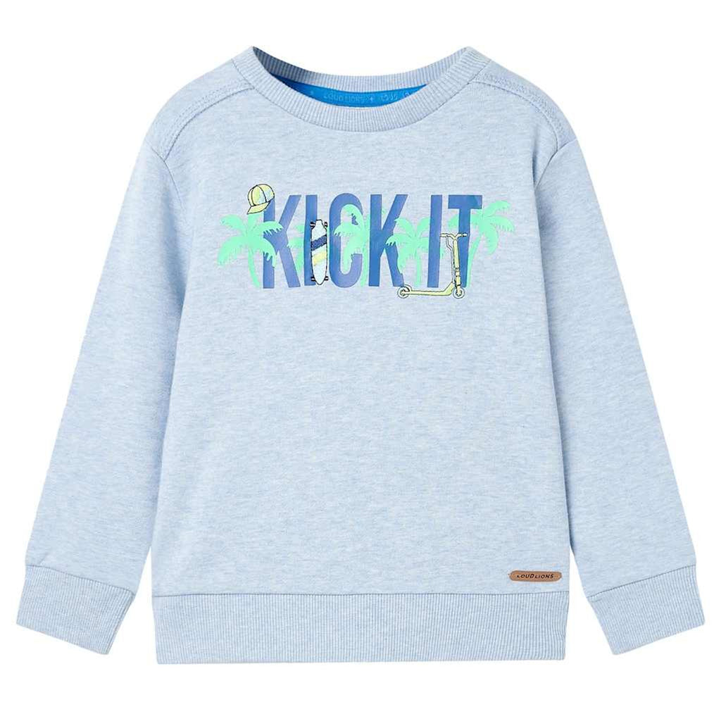 Sweatshirt Cotton Soft Blue Melange 104 Kids Clothing Children's Top Kids Wear