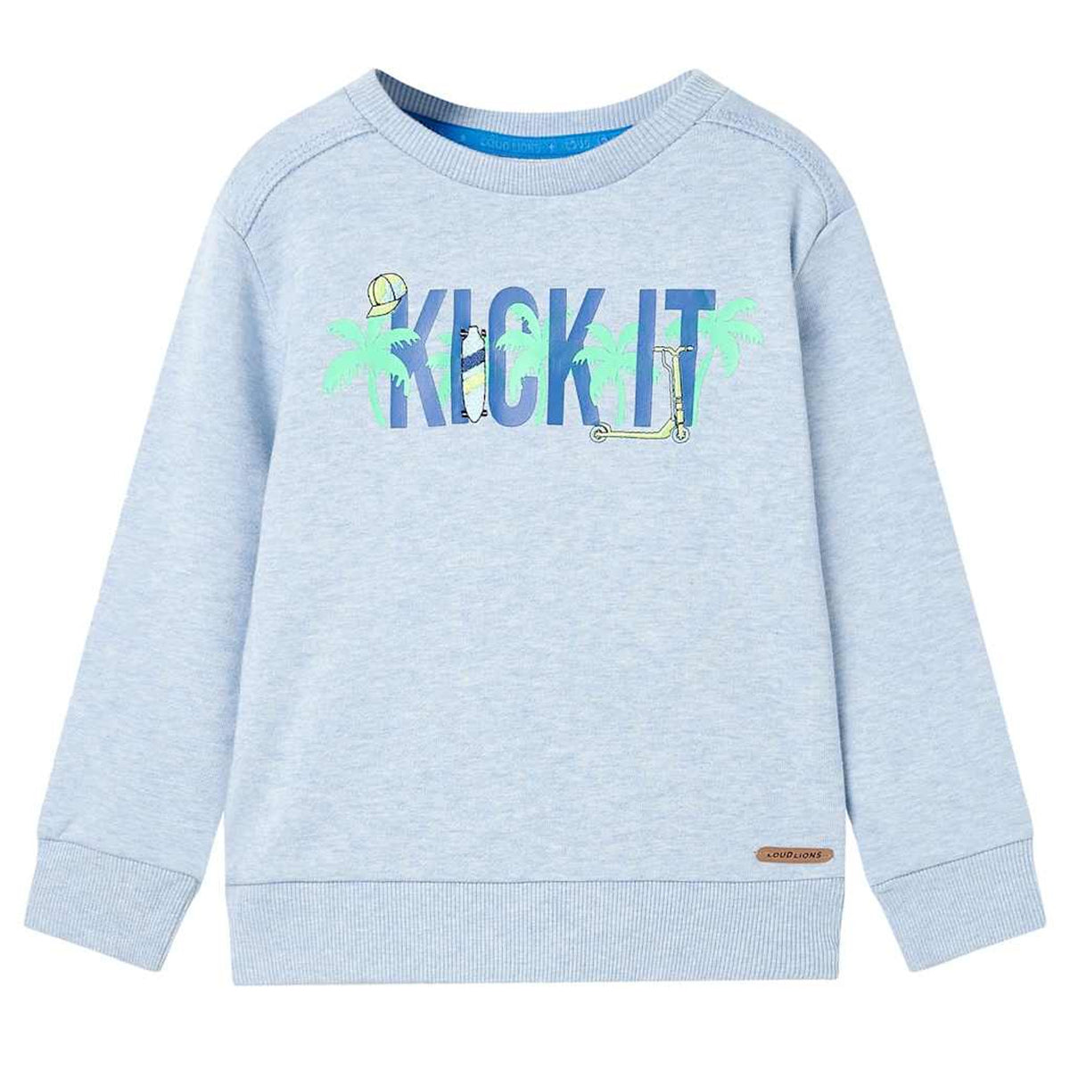 Sweatshirt Cotton Soft Blue Melange 104 Kids Clothing Children's Top Kids Wear