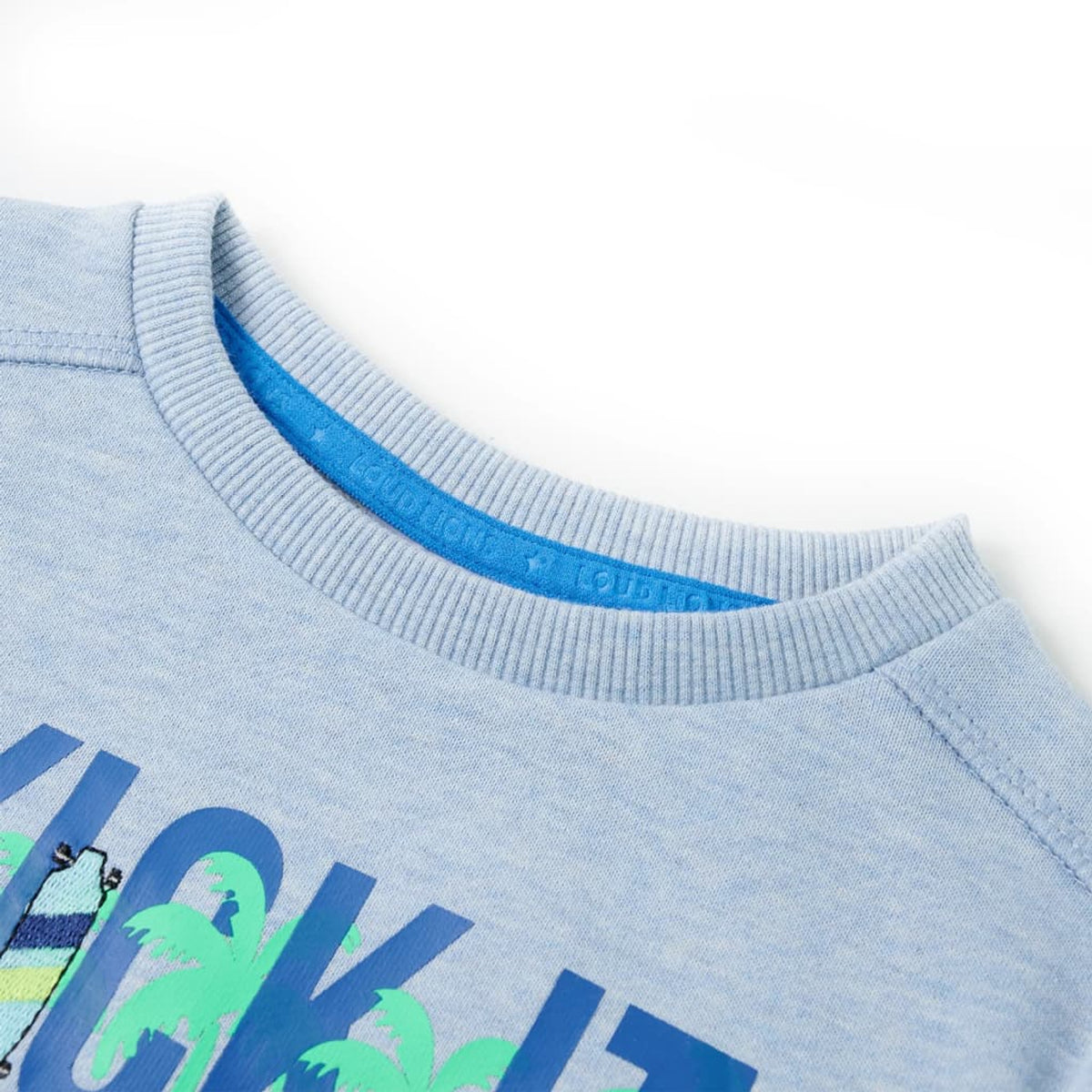 Sweatshirt Cotton Soft Blue Melange 116 Kids Clothing Children's Top Variant 2