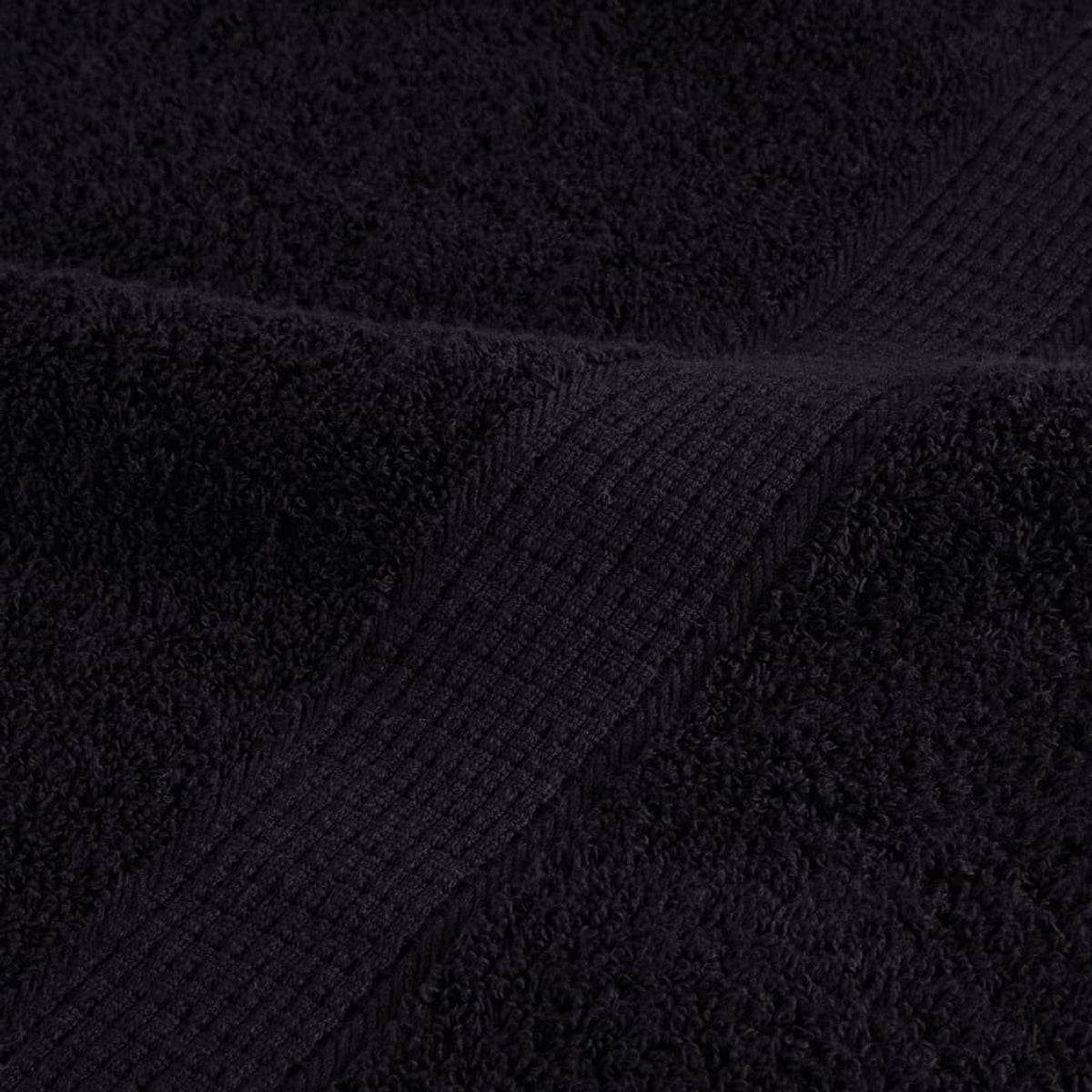 Towel Cotton Black 200 x 80 cm Bathroom Bath Linen Home Towels 2 pcs Variant 2