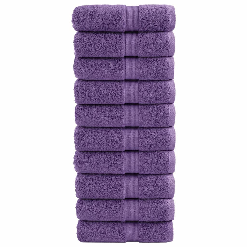 Towel Cotton Purple 50 x 30 cm Bathroom Bath Linen Home Towels 10 Variant 2