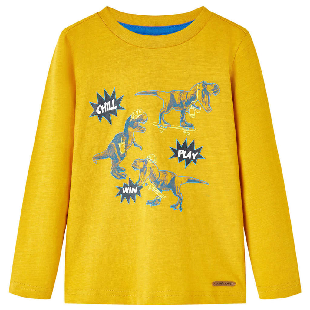 Kids T-Shirt Cotton Ochre 128 Children's Top Kids Clothing Kids Wear Variant 4