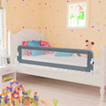 Toddler Safety Bed Rail Polyester Grey 120 x 40.5 x 42 cm Child Bed Guard 5x42cm
