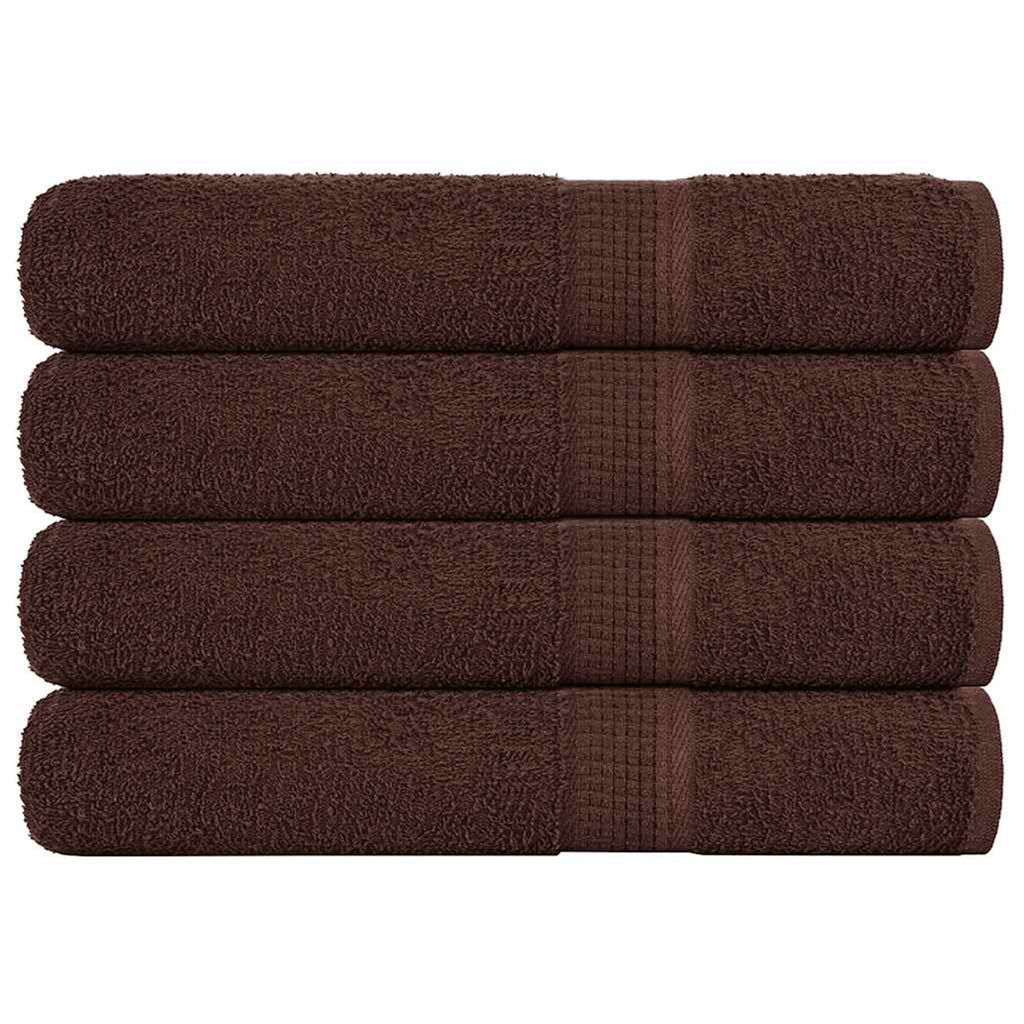 Towel Cotton Brown 200 x 100 cm Bathroom Bath Linen Home Towels 4 pcs FROGN