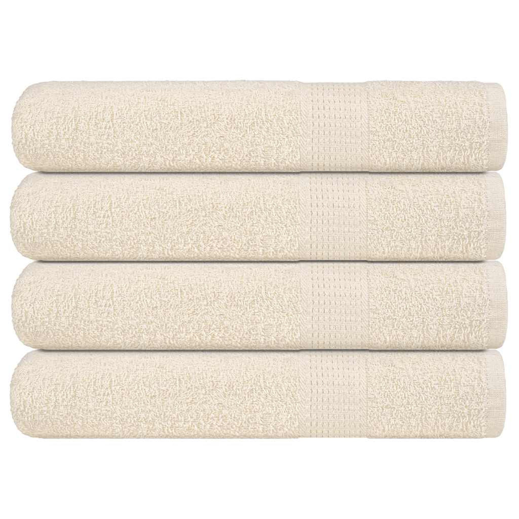 Towel Cotton Cream 200 x 100 cm Bathroom Bath Linen Home Towels 4 pcs FROGN