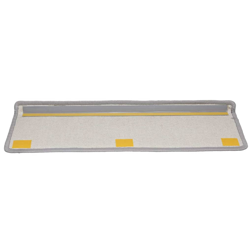 Stair Mats Rectangular Edge Needle-Punched Fabric (100% Grey 65 x 21 x 4 cm