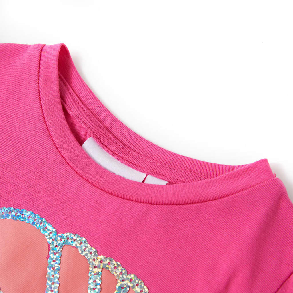Kids T-Shirt Cotton Dark Pink 116 Children's Top Kids Clothing Kids Wear 116