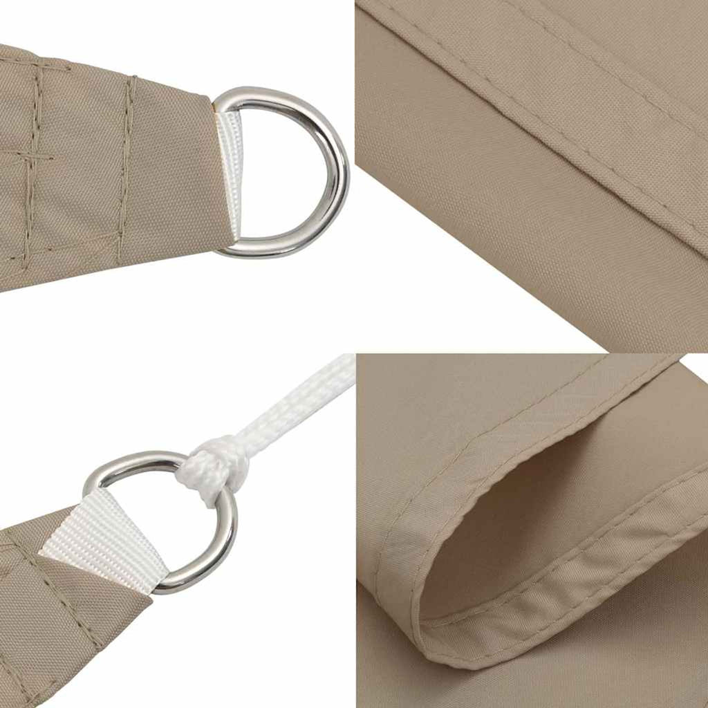 Sunshade Sail Oxford Fabric Taupe Water Resistant UV Resistant Variant 11