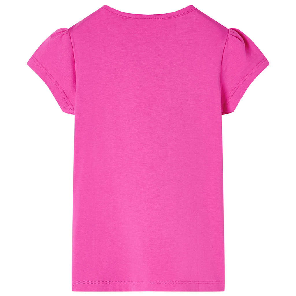 Kids T-Shirt Cotton Dark Pink 104 Children's Top Kids Clothing Kids Wear Cap