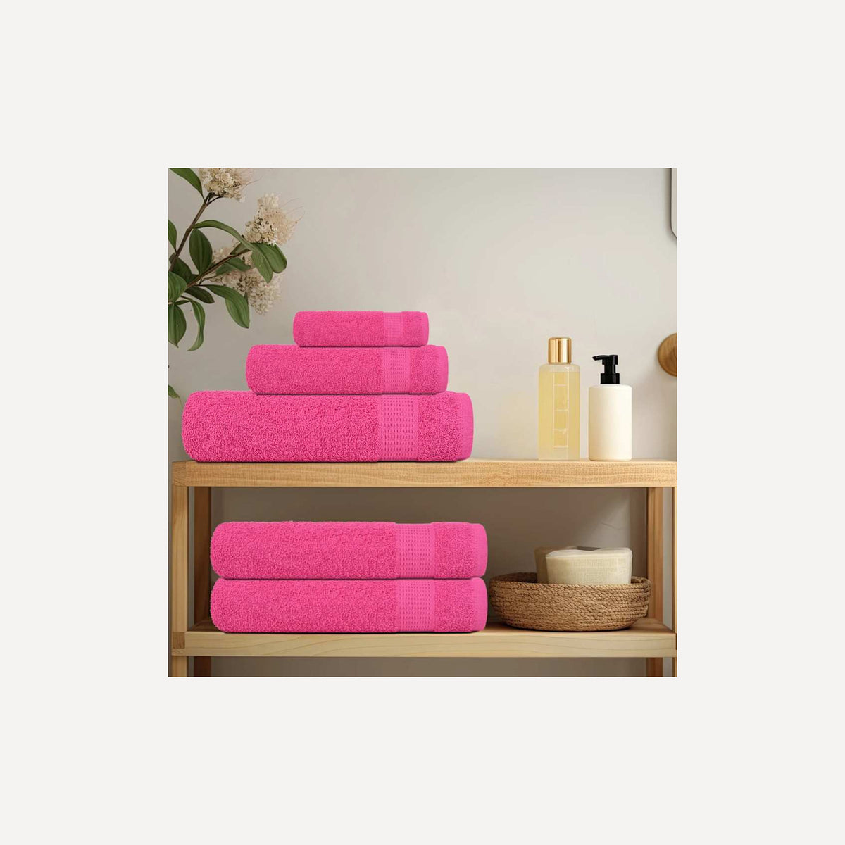 Towel Cotton Pink 140 x 70 cm Bathroom Bath Linen Home Towels 10 pcs Shower