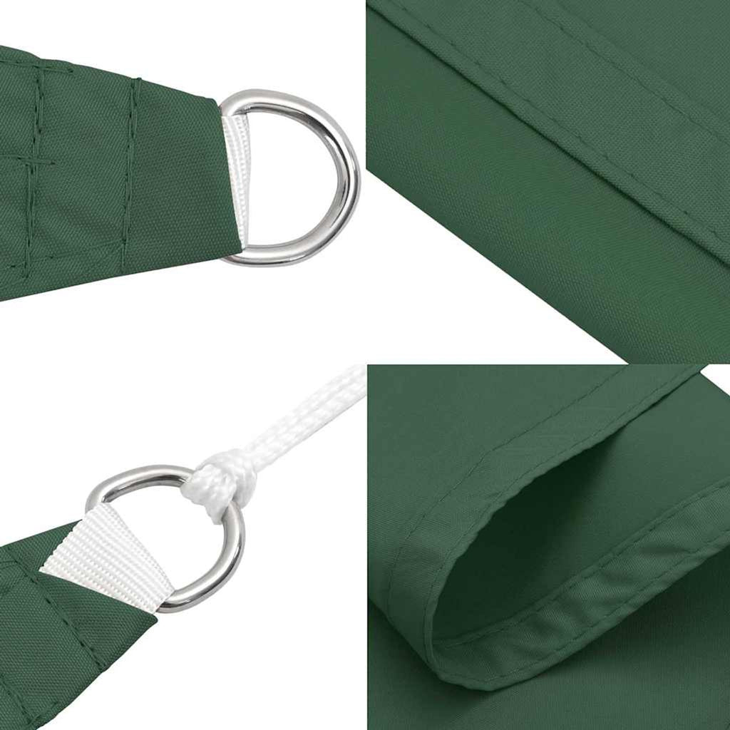 Sunshade Sail Oxford Fabric Dark Green Water Resistant UV Resistant 200 x 500