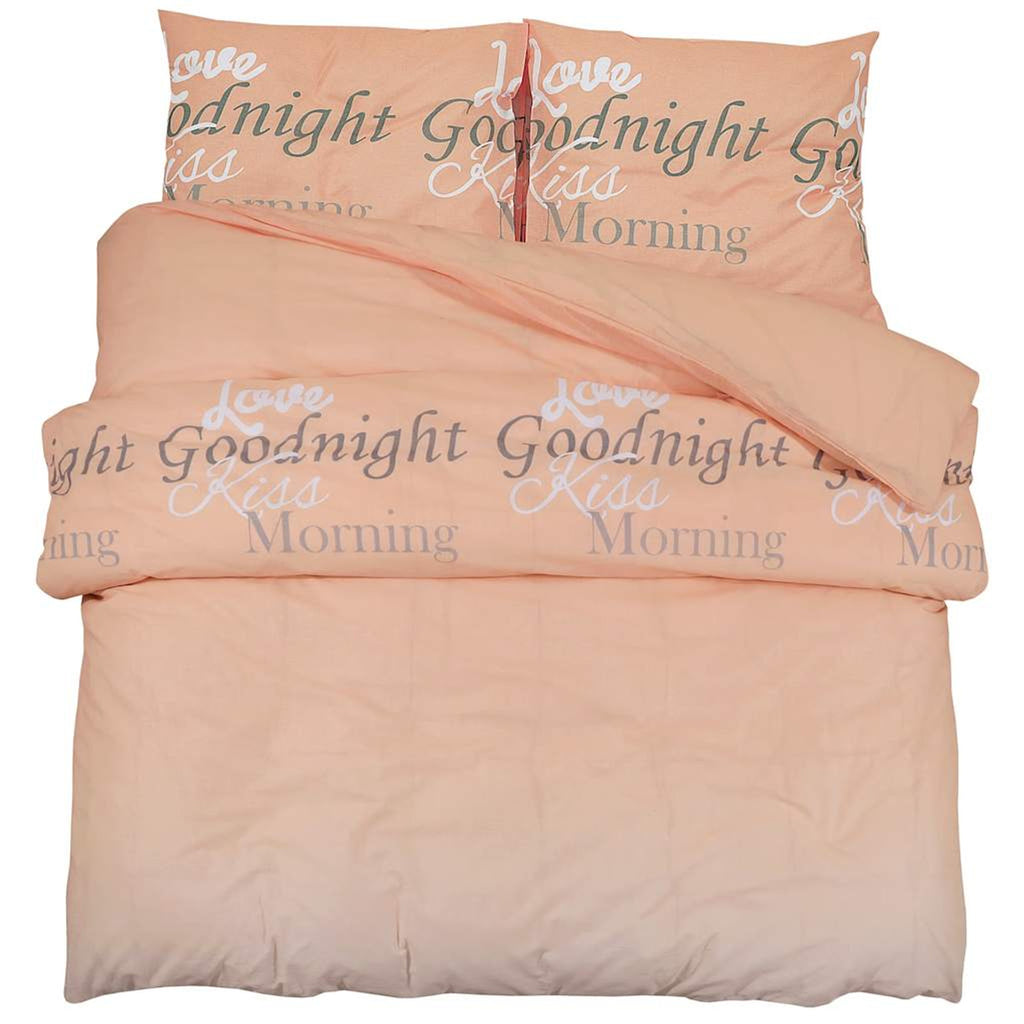 Duvet Cover Cotton Pink 200 x 140 cm Bedding Bed Linen Bedroom Quilt Variant 3