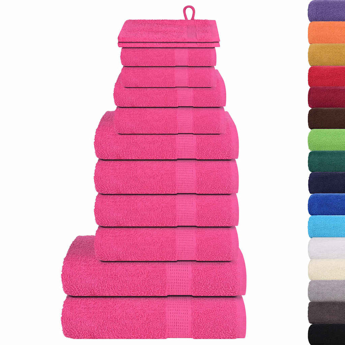 Towel Cotton Pink 15 x 21 cm Bathroom Bath Linen Home Bath Towels & Flannels
