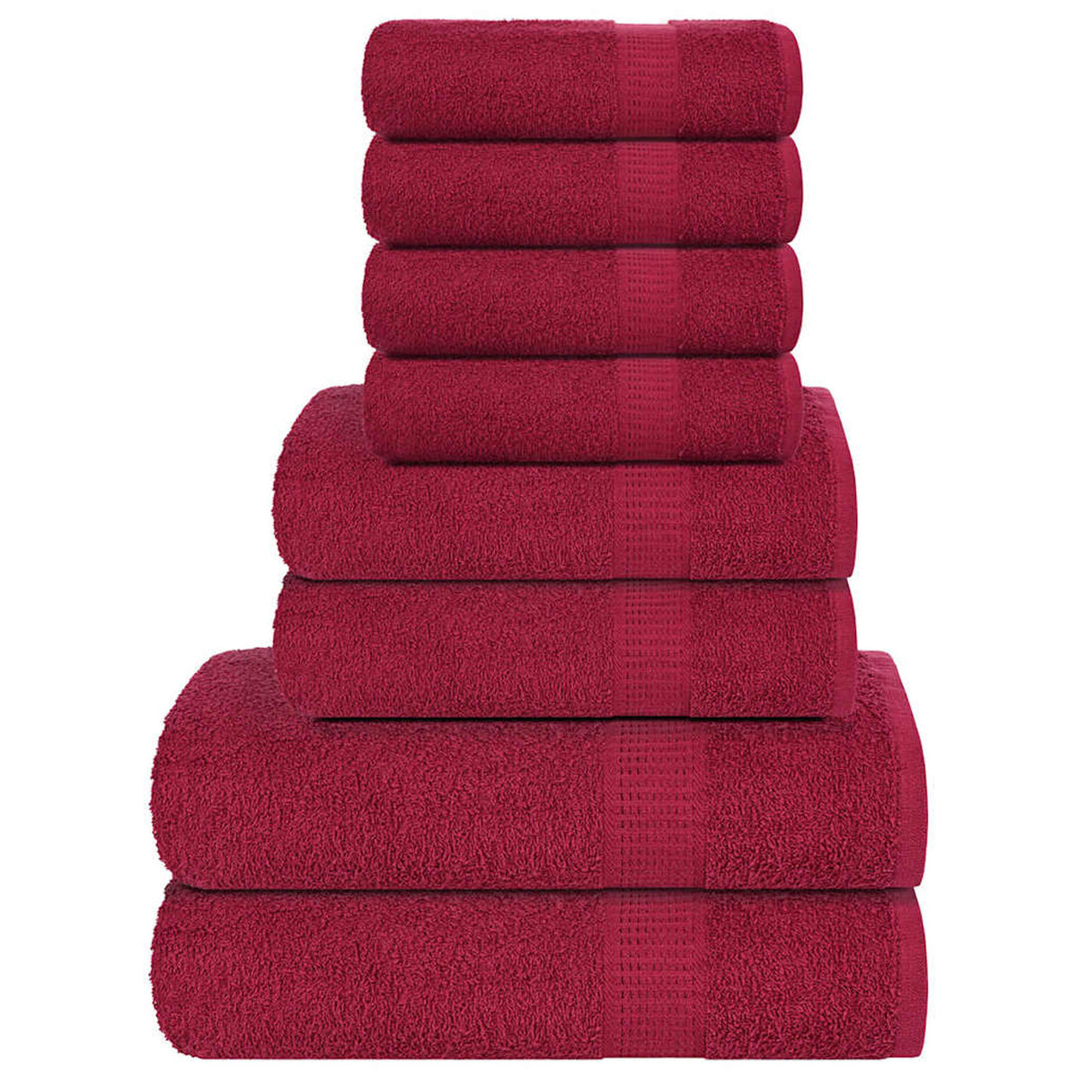 Towel Cotton Bordeaux 30 x 50 cm Bathroom Bath Linen Home Bath Towels &