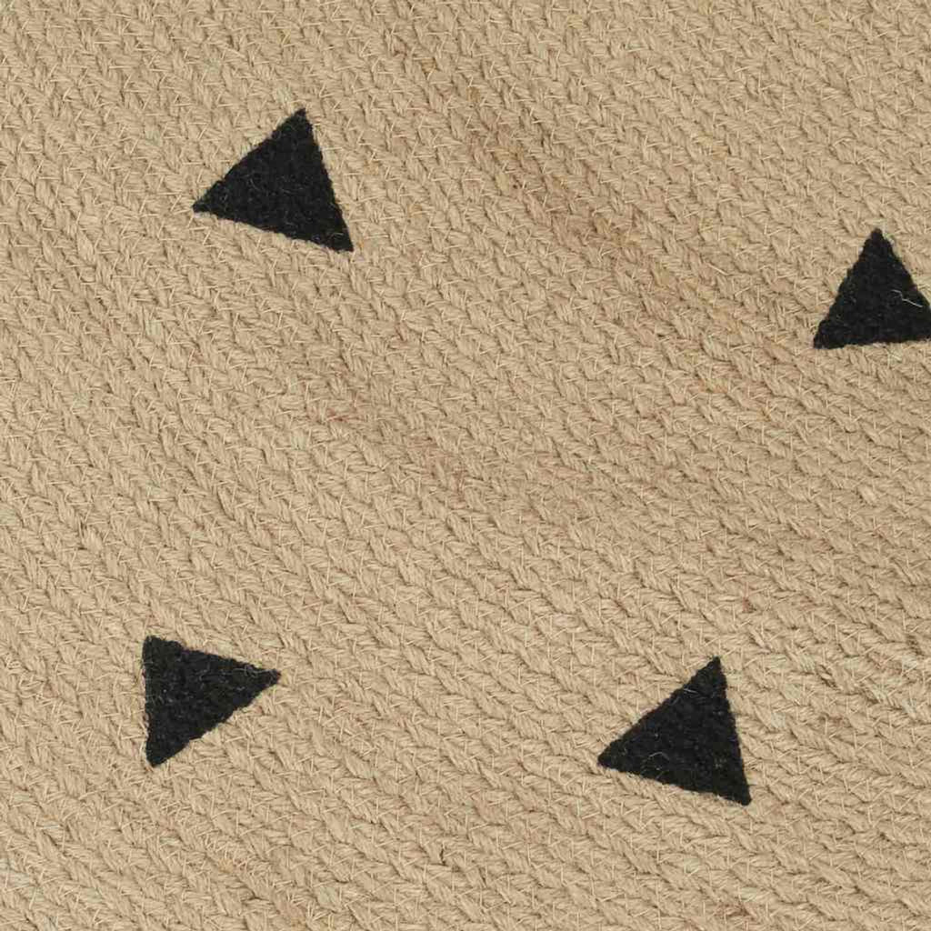Rug Braided Jute Natural 90 x 90 cm Floor Mat Home Decor Floor Variant 4