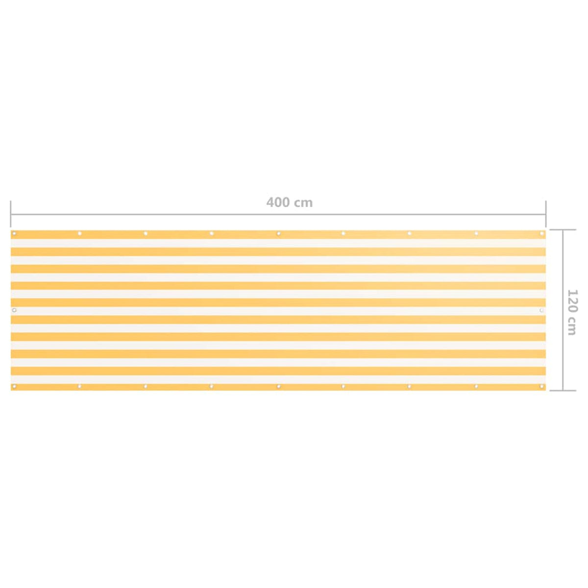 Balcony Screen Oxford Fabric White Waterproof UV Resistant 120 x 400 Variant 2