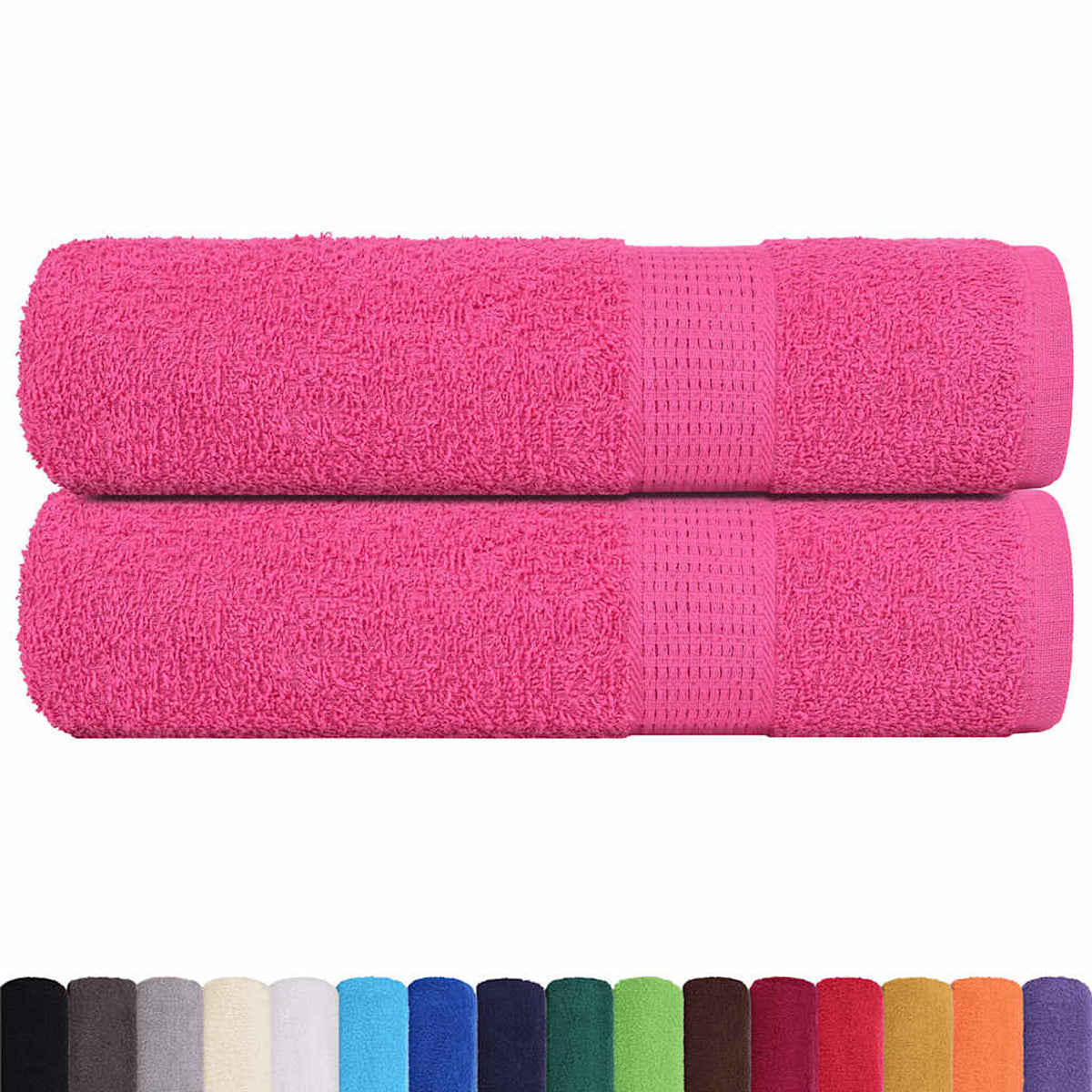 Towel Cotton Pink 150 x 100 cm Bathroom Bath Linen Home Towels 2 pcs 150x100cm