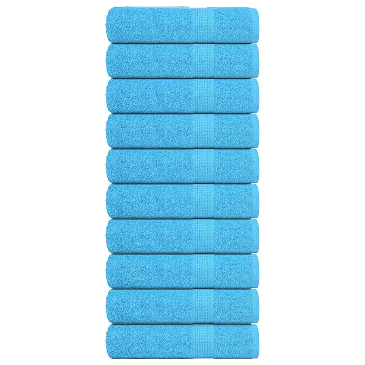 Towel Cotton Turquoise 140 x 70 cm Bathroom Bath Linen Home Towels 10 pcs