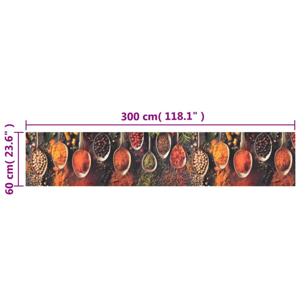Rug Velvet (100% Polyamide) Multicolour 300 x 60 x 0.5 cm Floor Mat Variant 2