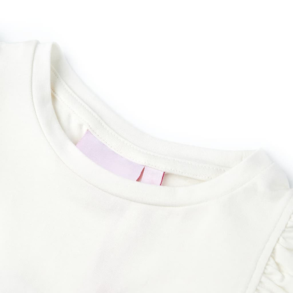 Kids T-Shirt Cotton Ecru 116 Children's Top Kids Clothing Kids Wear Kids' Tops