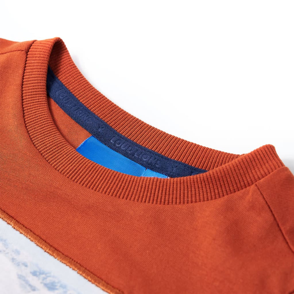 Kids T-Shirt Cotton Light Rust 128 Children's Top Kids Clothing Kids Wear Long