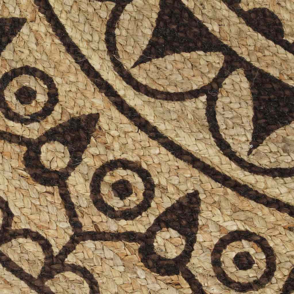 Rug Braided Jute Natural 150 x 150 cm Floor Mat Home Decor Floor Variant 2
