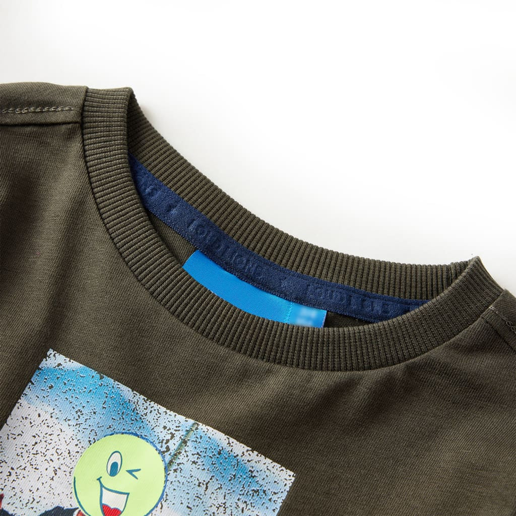 Kids T-Shirt Cotton Khaki 116 Children's Top Kids Clothing Kids Wear Variant 5