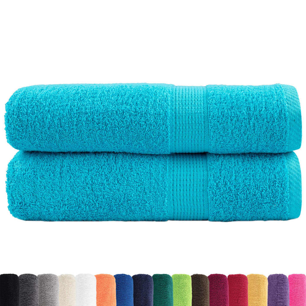 Towel Cotton Turquoise 140 x 70 cm Bathroom Bath Linen Home Towels 2 Variant 2