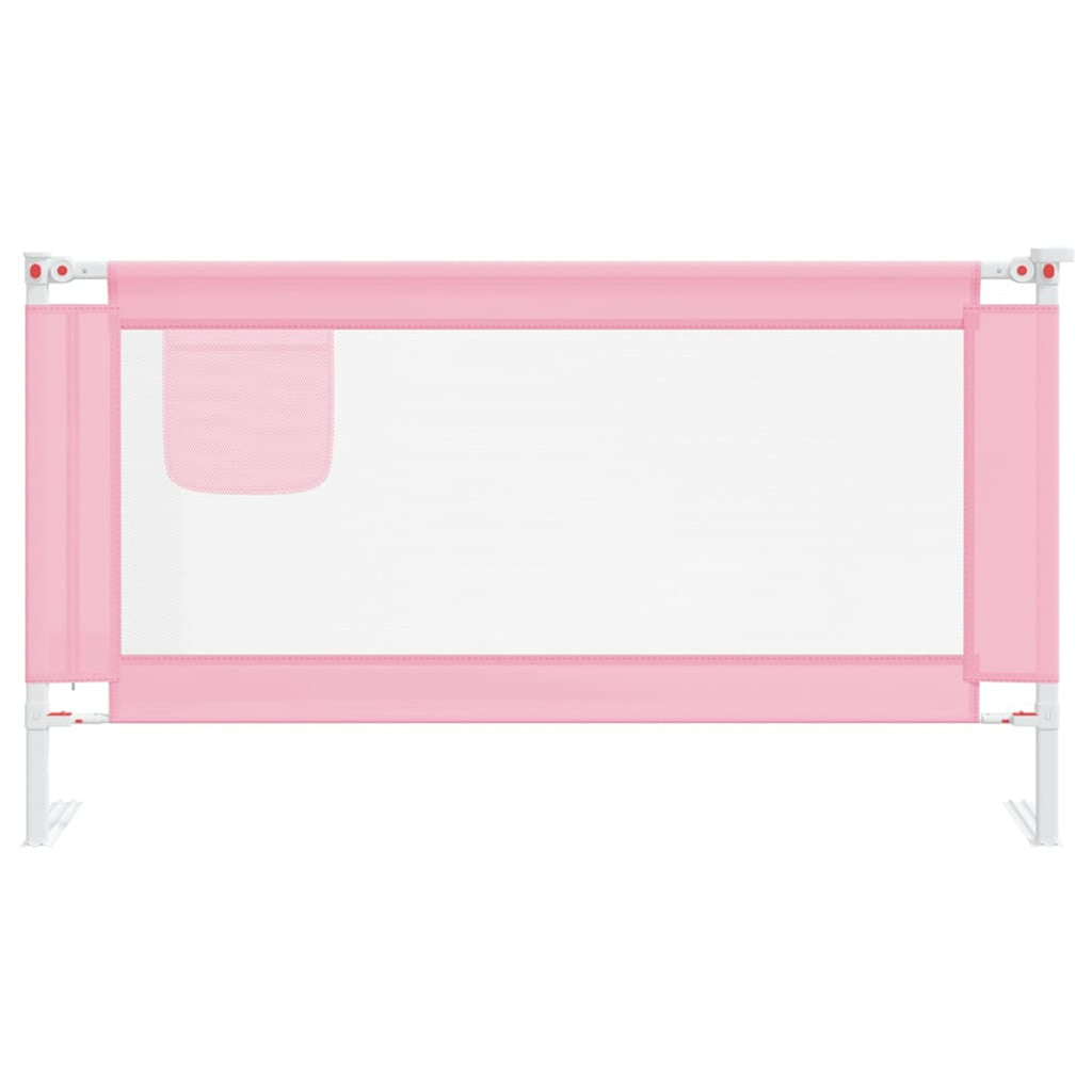 Toddler Safety Bed Rail Fabric (100% Polyester) Pink 150 x 25 x 95 cm Bedguard
