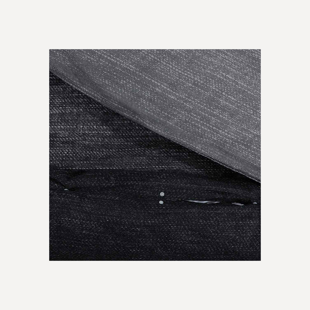 Duvet Cover Cotton Dark Grey 220 x 155 cm Bedding Bed Linen Bedroom Variant 2