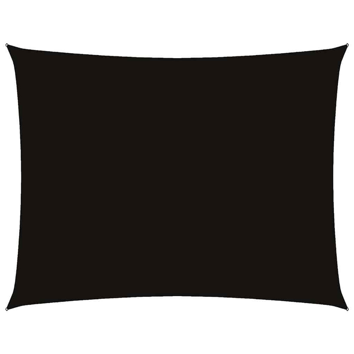 Sunshade Sail Oxford Fabric Black Water Resistant UV Resistant 400 x 600 cm