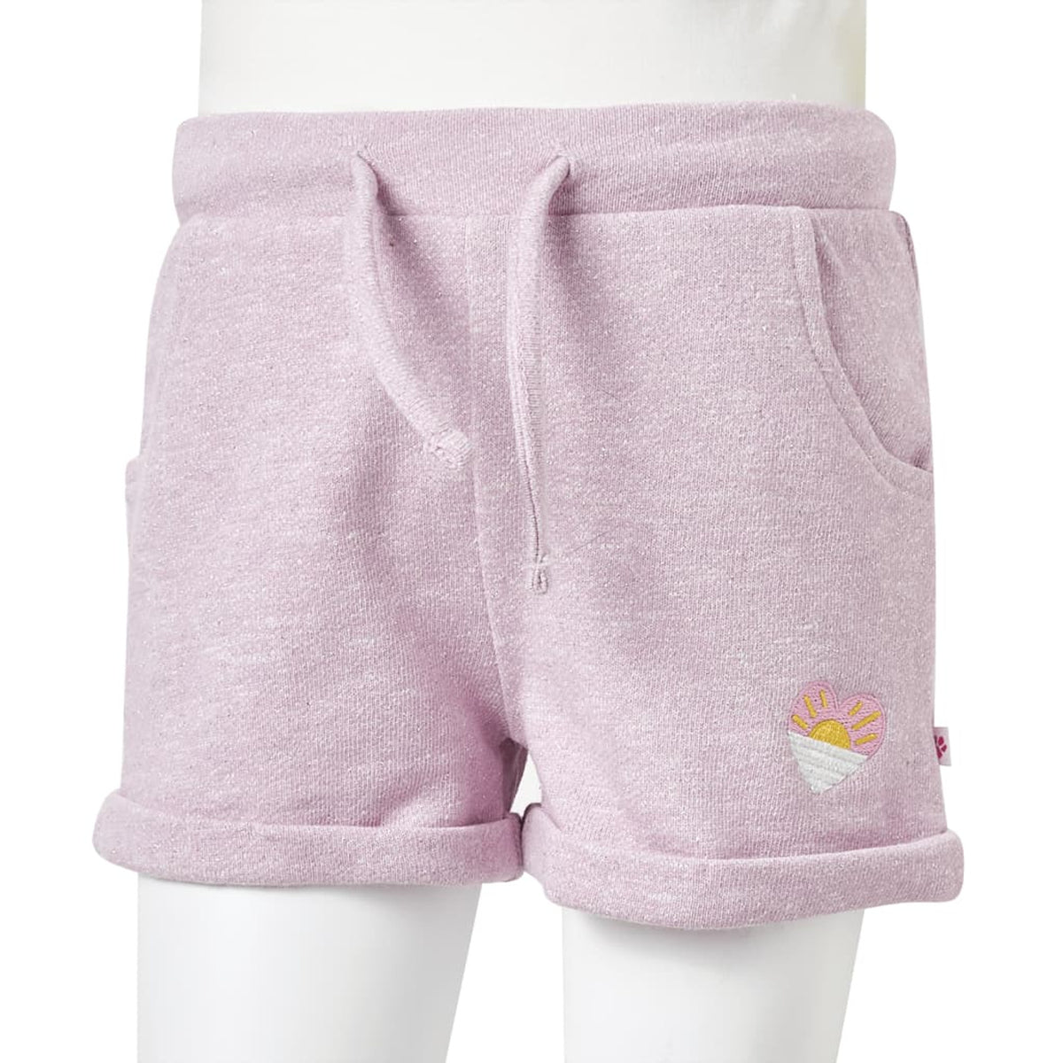Shorts Cotton Mixed Lila 128 Kids' Bottoms Kids' Bottom Kids'Shorts Drawstring