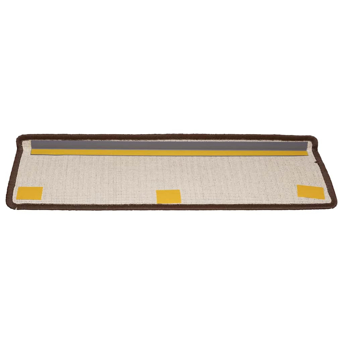 Stair Mats Rectangular Edge Needle-Punched Fabric (100% Brown 65 x 21 x 4 cm
