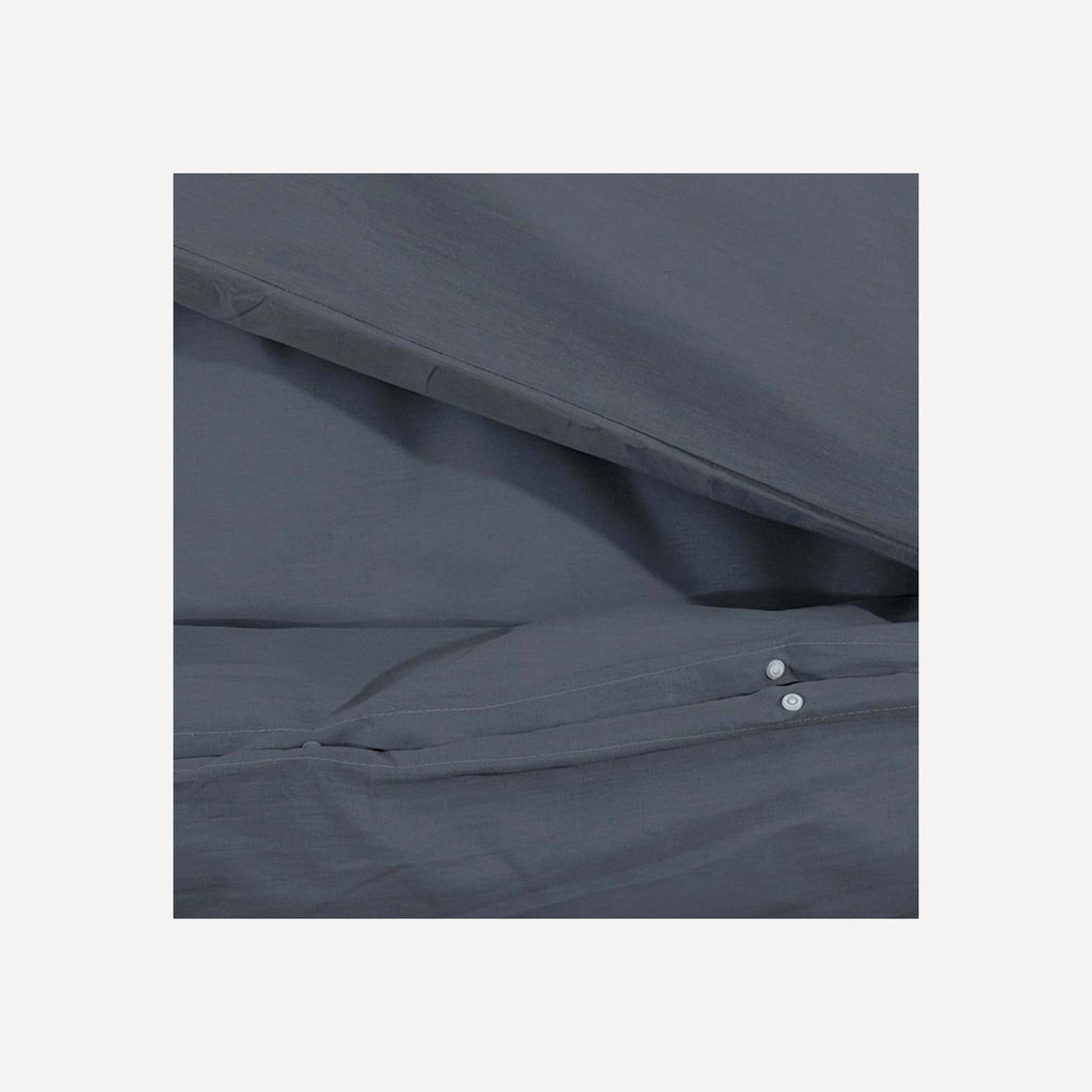Duvet Cover Cotton Anthracite 200 x 140 cm Bedding Bed Linen Bedroom Quilt