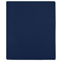 Jersey Fitted Sheet Cotton Navy Blue 200 x 140 cm Bedroom Furniture Bedstead