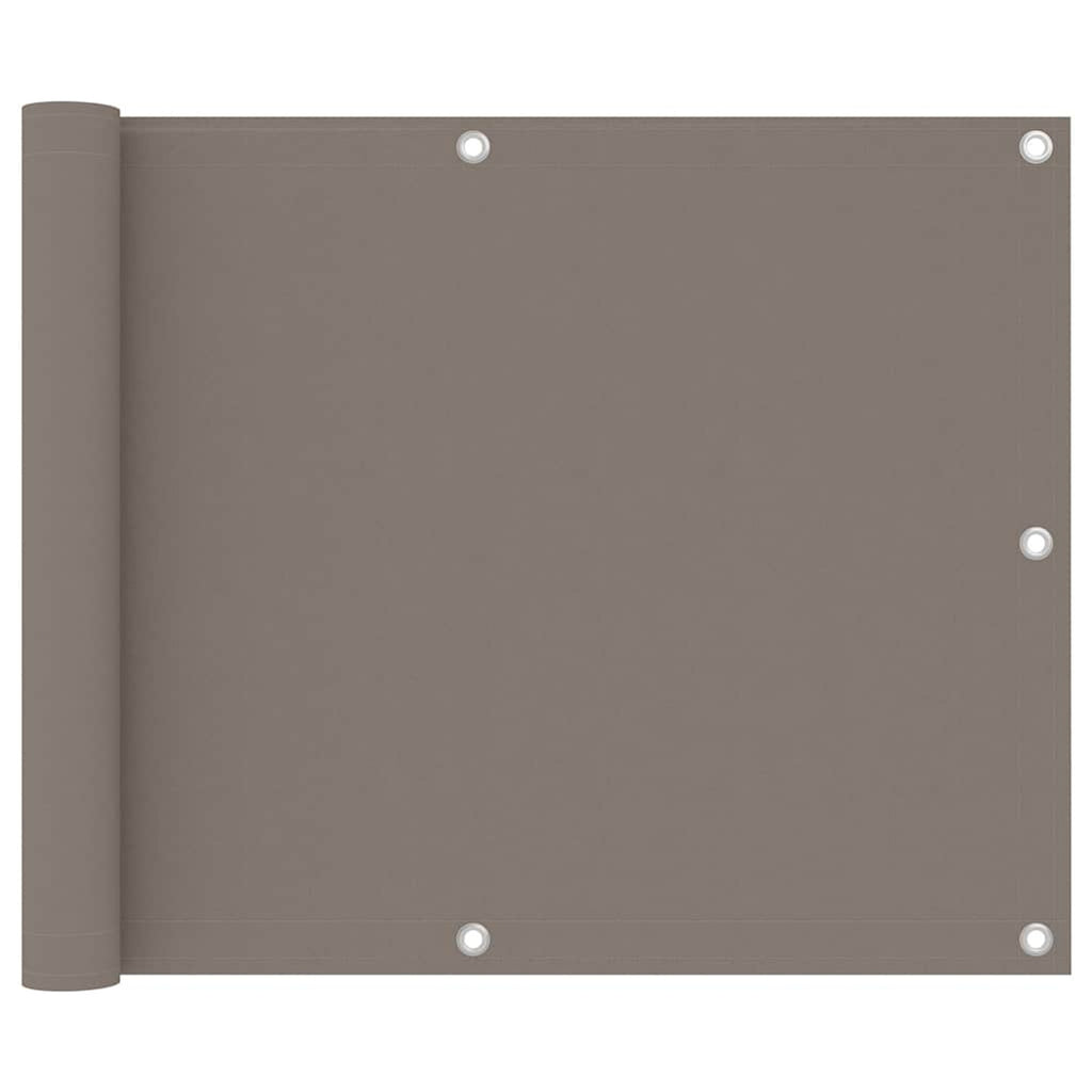 Balcony Screen Oxford Fabric Taupe Waterproof UV Resistant 75 x 300 cm 75x300cm