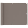 Balcony Screen Oxford Fabric Taupe Waterproof UV Resistant 75 x 300 cm 75x300cm