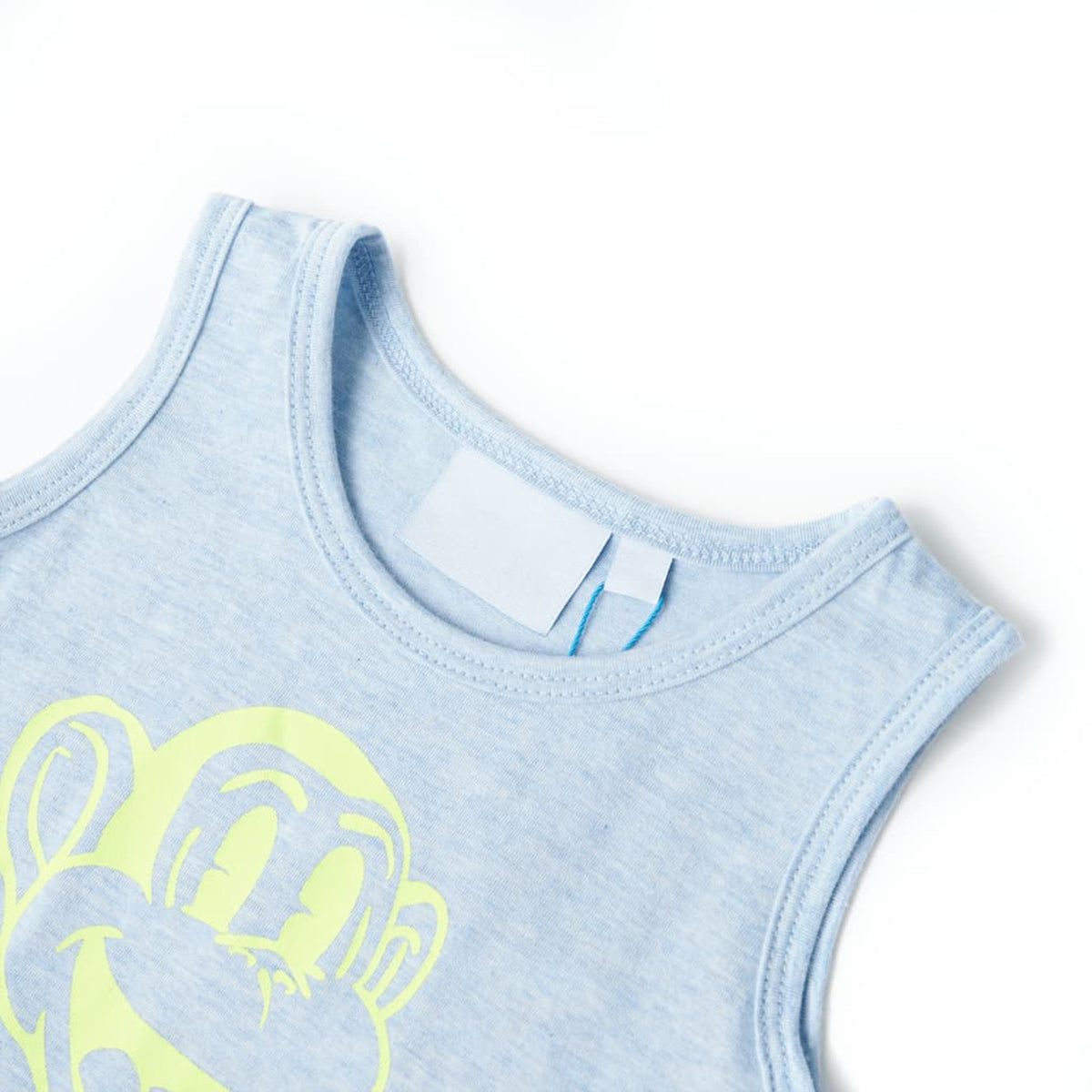 Kids'Tank Top Soft Melange Cotton Soft Blue Melange 116 Kids Clothing Kids'